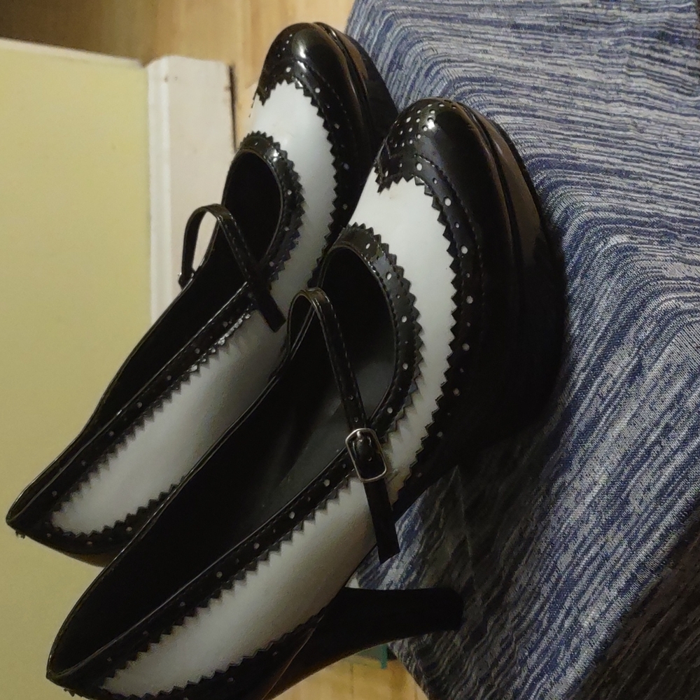 Black and White Mary Janes